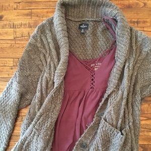 Gray sweater/cardigan